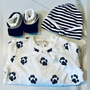 NWT Kate Spade Baby Bundle - Sweatshirt, Hat, and Booties